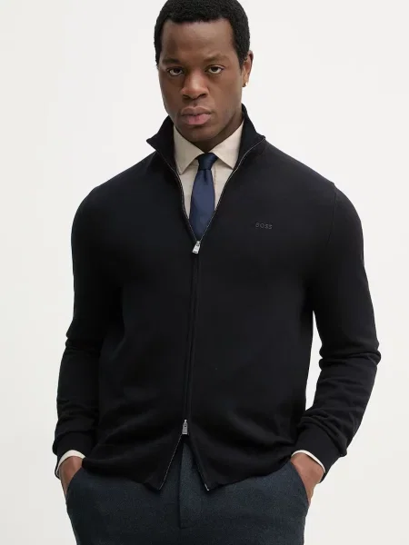 BOSS kardigan Upalano-L granatowy