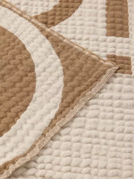 Calvin Klein szalik wzorzysty beżowy