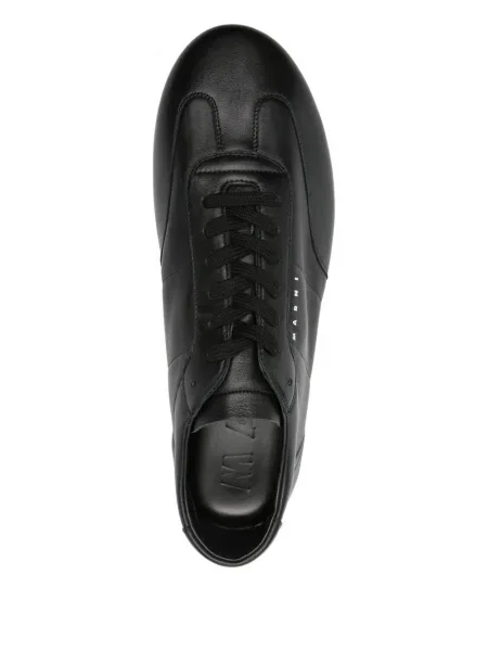 Sneakerși Marni cu șireturi din piele negru