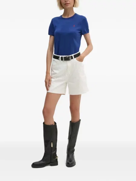 Tricou Polo Ralph Lauren din piele până la genunchi de costum albastru