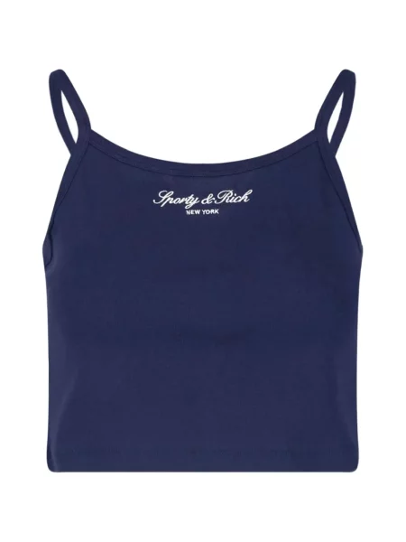 Decupat maiou Sporty & Rich cu imagine albastru