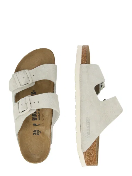 Birkenstock papuci din piele Arizona alb
