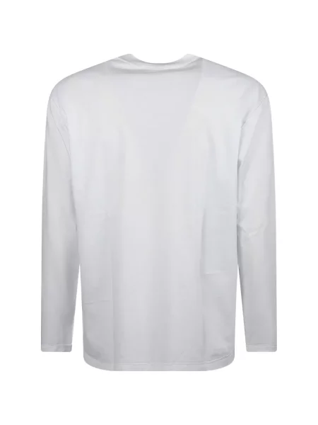 Lung tricou John Richmond cu imagine alb