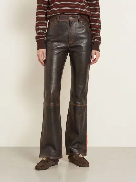 Sandro Spodnie Bootcut Z Rozszerzanymi Nogawkami braun