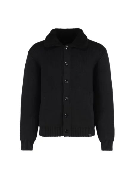 Kardigan Tom Ford skórzany czarny