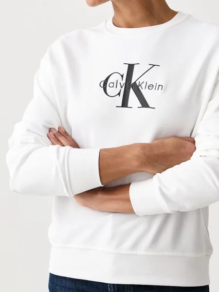 Calvin Klein Jeans bluza z bawełną biała