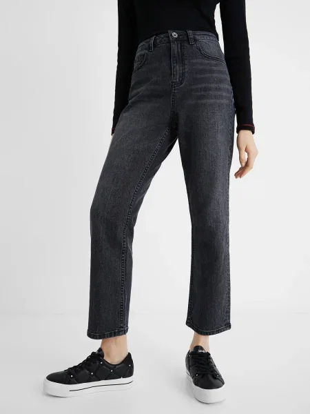 Desigual Jeans Scarf negru denim