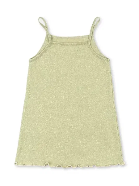 Konges Sløjd šaty s bavlnou ROLI STRAP DRESS OCS zelené