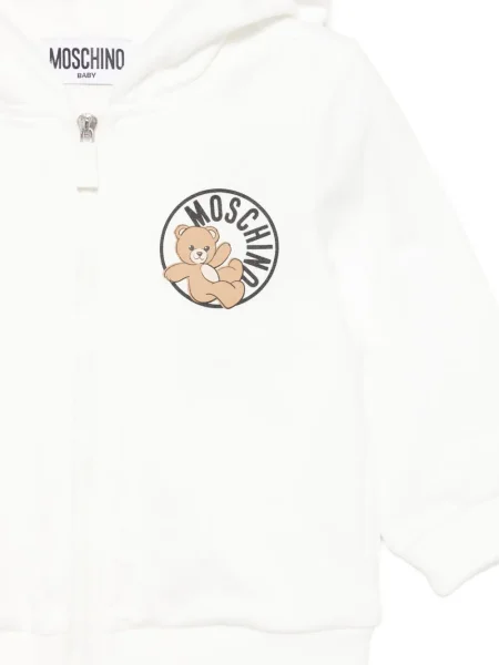 Bluza z kapturem dziecięca Moschino biała