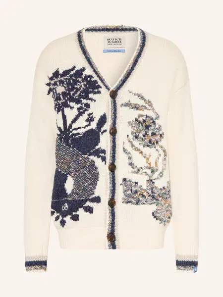 Scotch & Soda Pletený Svetr režná / zelená / tmavě modrá