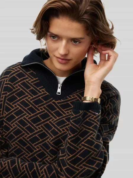Sweter Tommy Hilfiger granatowy