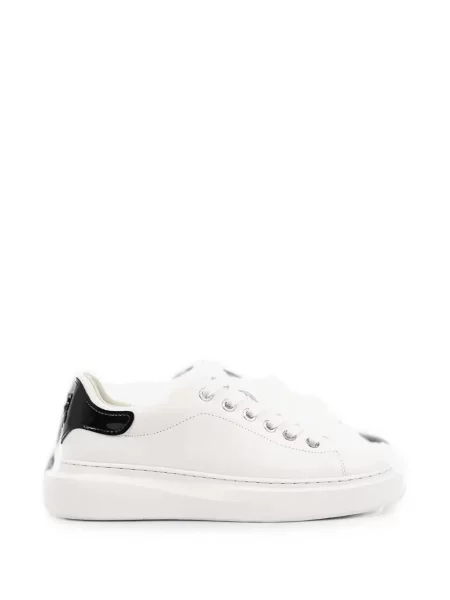 Sneakerși Karl Lagerfeld chunky cu autograf alb
