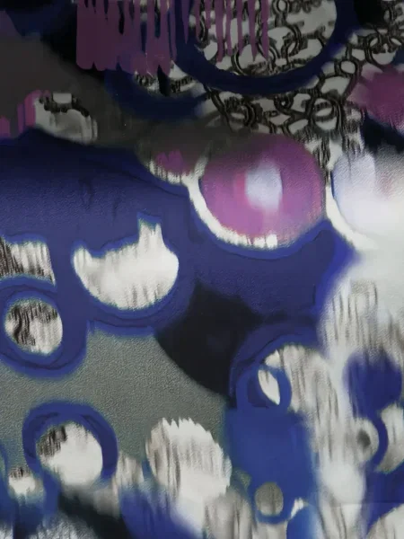 Rochie Erdem cu imagine cu imprimeu abstract de costum albastru