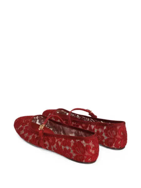 Балеринки Dolce & Gabbana с дантела червено