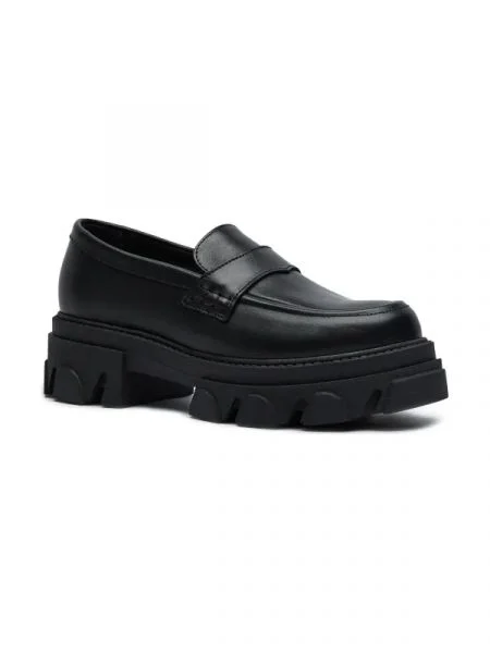 Alohas De piele mocasini negru