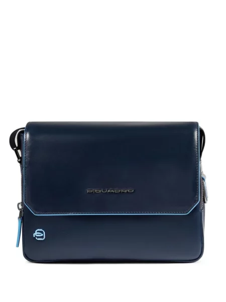 Geantă crossbody Piquadro din piele albastru