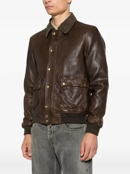 Geacă bomber The Jackie Leathers maro