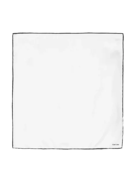 Cravată Tom Ford de mătase cu imagine alb