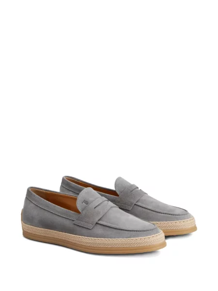 Pantofi loafer Tod's din piele de căprioară gri