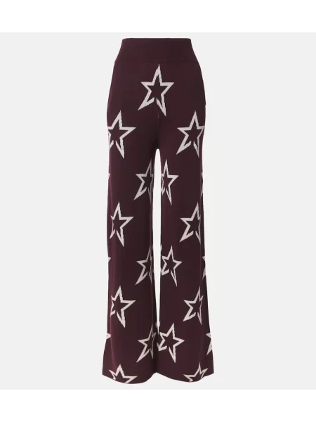 Szerokie spodnie Perfect Moment wełniane bordowe