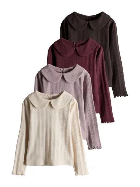 The Set Tricou ciocolatiu / mov deschis / roșu vin alb