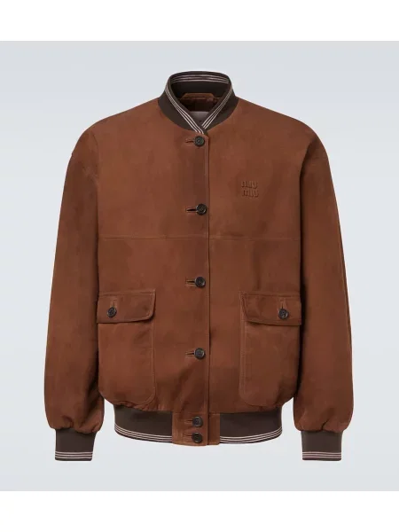 Szarvasbőr bomberdzseki Miu Miu barna