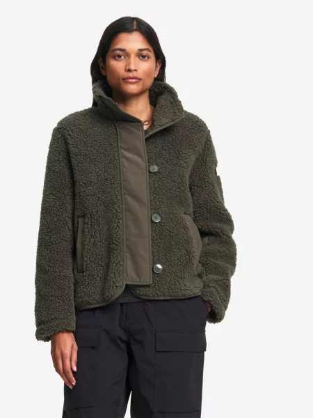 AIGLE Fleecová mikina khaki