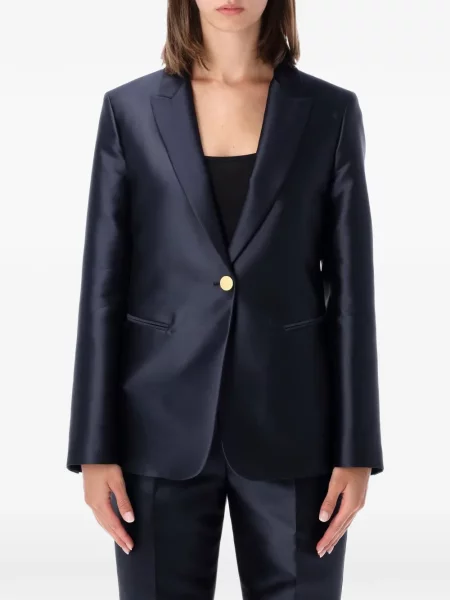 Sacou Alberta Ferretti din satin albastru