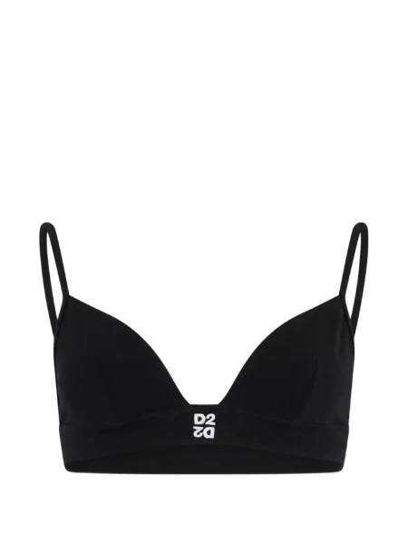 Sutien triunghi Dsquared2 cu autograf negru