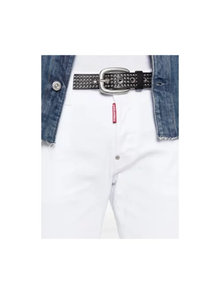 Skinny jeansy skinny Dsquared2 białe