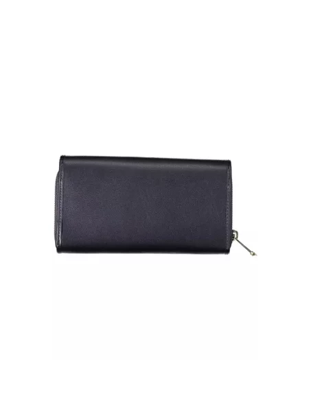 Lniany portfel Tommy Hilfiger niebieski