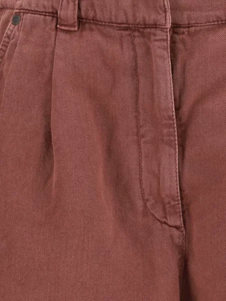 Bermudy Brunello Cucinelli plisowane brązowe