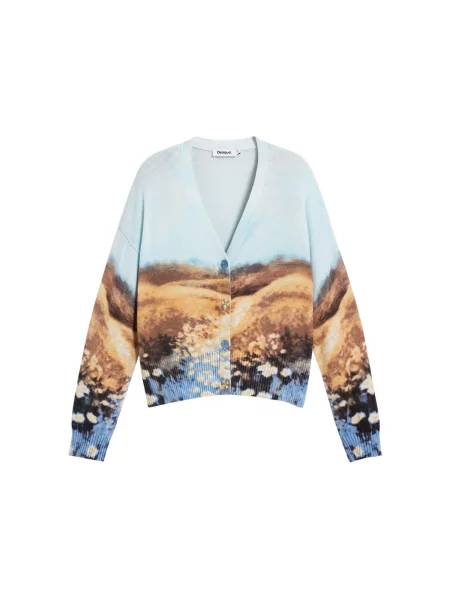 Desigual Geacă tricotată / maro albastru