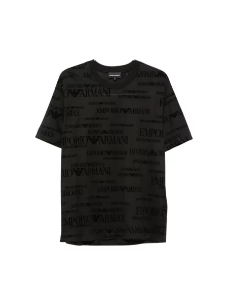 Koszulka Emporio Armani z nadrukiem czarna