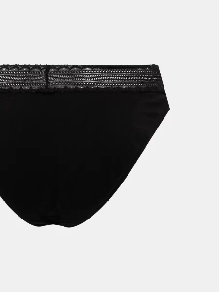 Kalhotky HUGO TRIPLET LACE BRIEF černé