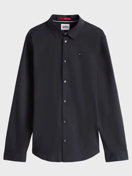 Стрейчева сорочка Tommy Jeans чорна