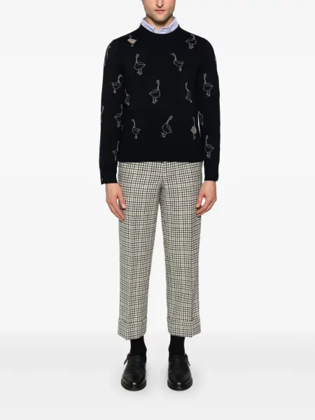 Pulover Thom Browne de lână albastru