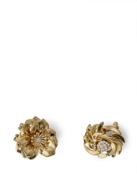 Cercei Miu Miu cu model floral auriu