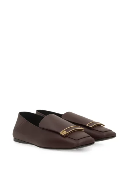 Csatos loafer Sergio Rossi autogrammal piros
