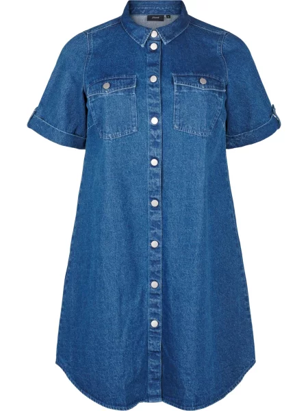 Zizzi Rochie tip bluză Vami denim albastru