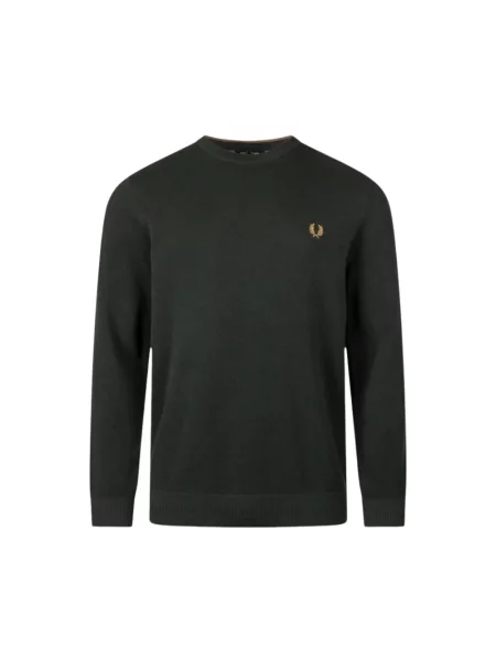 Fred Perry sweter z dzianiny Mężczyźni S zielony