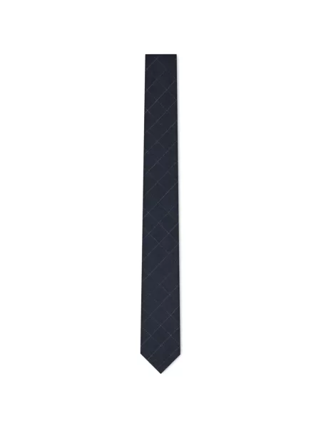Cravată Thom Browne cu dungi albastru