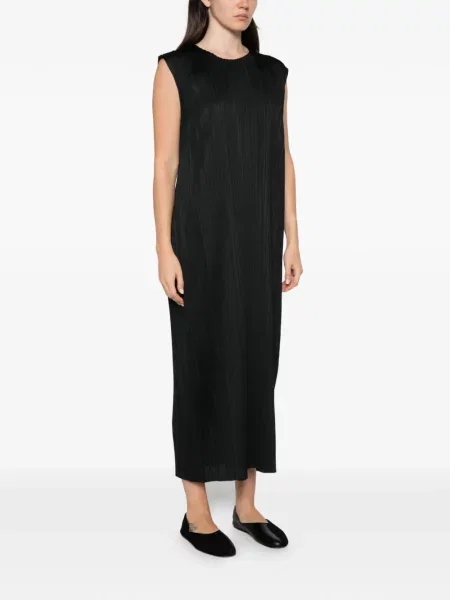 Rochie Pleats Please Issey Miyake fără mâneci negru