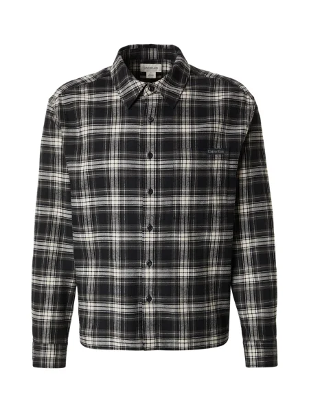 Calvin Klein Jeans Srajca kremna / antracit črna