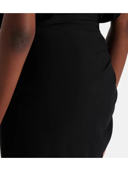 Fustă midi Sportmax asimetrică drapată negru