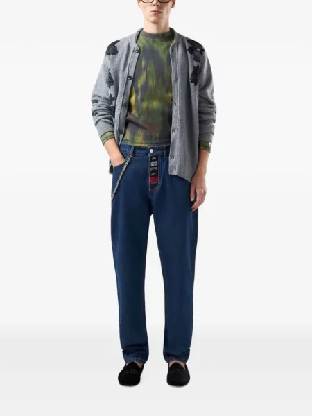 Lung tricou Gcds cu model camuflaj verde
