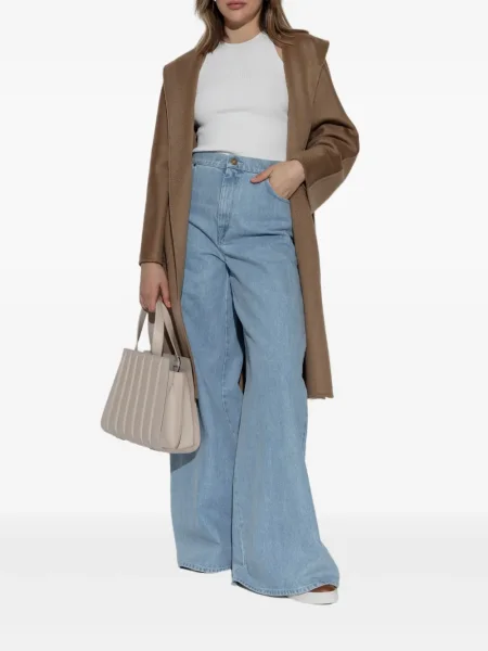 Top Max Mara cu gât halter alb