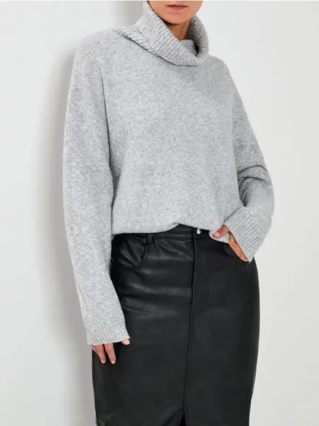 Меланжева водолазка сірий