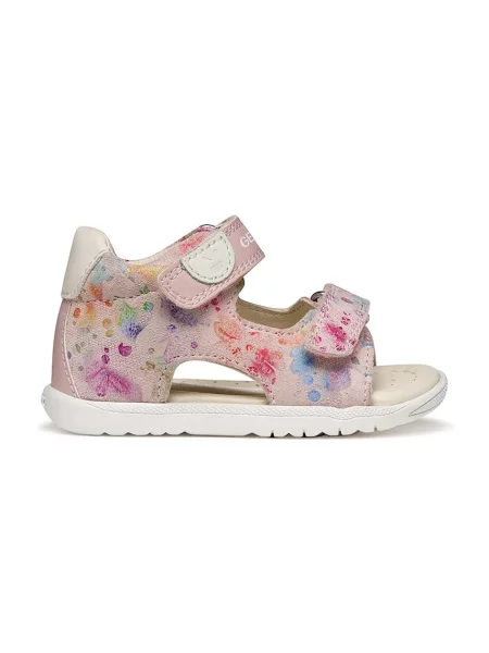 Geox semišové sandály SANDAL MACCHIA růžové