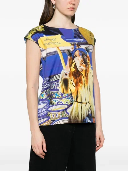 Tricou The Artistylist cu imagine albastru